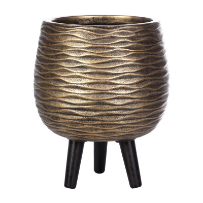 Напольное кашпо IDEALIST LITE Паттерн с подставкой, файберстоун