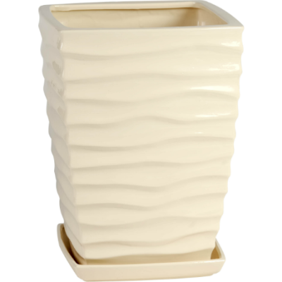 Горшок Dune квадратный с поддоном